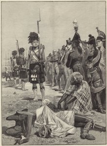 42. Highlanders střežící francouzské zajatce