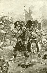 Čtyřicáté druhé Highlanders v Quatre Bras od Richard Caton Woodville junior
