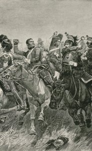 Galantní obvinění Skotů Grayů v bitvě u Waterloo od Richard Caton Woodville junior
