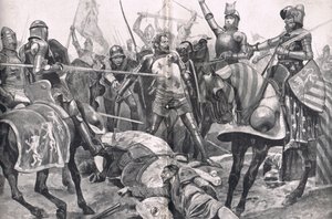 The Last Stand od Jana II. Francie v bitvě u Poitiers, ilustrační forma 