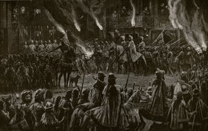 Pochodující hlídka, ilustrace z knihy "Hutchinson