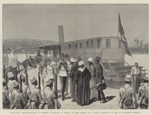 Sirdar, brigádní generál Sir Herbert Kitchener, v Assouanu, u příležitosti nedávné inspekce 10. soudánského pluku