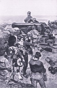 Útok na Sevastopol, 1855, ilustrace z britských bitev na zemi a moři, 1915 od Richard Caton Woodville junior