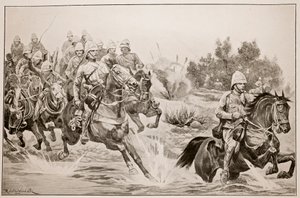 Velký pokrok: Královské koňské dělostřelectvo (Kavalérie) překračující Vaal od Richard Caton Woodville junior