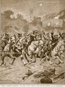 „Třmenový útok“ Scots Grays a Highlanders v St. Quentin, 1914-19