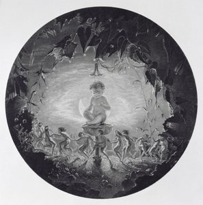 Puck and the Fairies, vyrytý William Home Lizars (1788-1859) od Richard Dadd