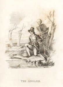 Kostra Smrti a rybář. ,1827 (rytina)