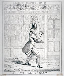 „Těžký pád sněhu“, 1821 od Richard Dighton