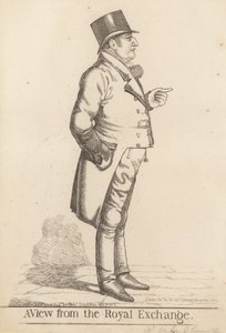 Lee La Chamette (f. 1817); Pohled z Royal Exchange, 1817 od Richard Dighton