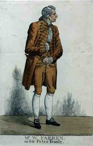 Pan William Farren (1786-1861) jako Sir Peter Teazle od Richard Dighton