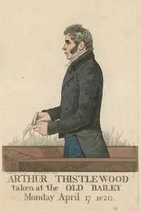 Portrét Arthura Thistlewooda (kolorovaná rytina)