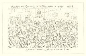 1849, Cider sklep během komické písně od Richard Doyle