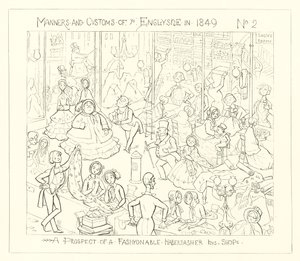 1849, Vyhlídka na módní obchod s galanterií od Richard Doyle