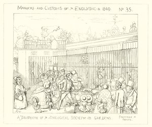 1849, Vyhlídka na zahrady zoologické společnosti od Richard Doyle