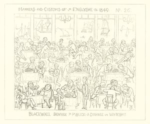 1849, Blackwall ukazuje veřejné stolování na vábničku od Richard Doyle