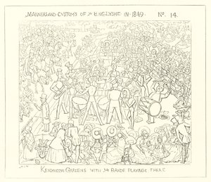 1849, Kensingtonské zahrady s hrající kapelou od Richard Doyle