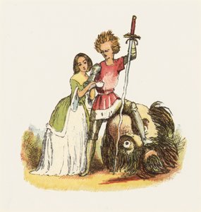 Ilustrace pro Jack The Giant Killer (barevné lito) od Richard Doyle