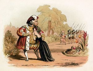Úzký únik pro královnu Katharine Parrovou od Richard Doyle