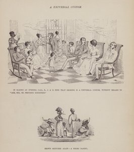 Stránka z The American Tour of pánů Brown, Jones a Robinson (rytina) od Richard Doyle