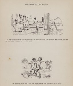 Stránka z The American Tour of pánů Brown, Jones a Robinson (rytina) od Richard Doyle