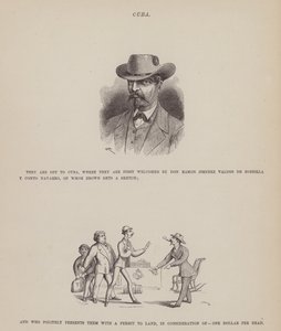 Stránka z The American Tour of pánů Brown, Jones a Robinson (rytina) od Richard Doyle
