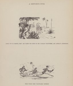 Stránka z The American Tour of pánů Brown, Jones a Robinson (rytina) od Richard Doyle