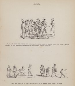 Stránka z The American Tour of pánů Brown, Jones a Robinson (rytina) od Richard Doyle
