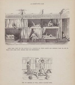 Stránka z The American Tour of pánů Brown, Jones a Robinson (rytina) od Richard Doyle