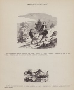 Stránka z The American Tour of pánů Brown, Jones a Robinson (rytina) od Richard Doyle