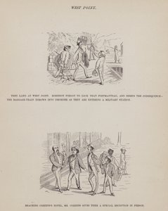 Stránka z The American Tour of pánů Brown, Jones a Robinson (rytina) od Richard Doyle