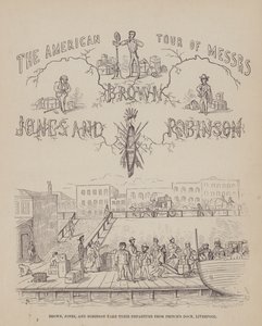 Stránka z The American Tour of pánů Brown, Jones a Robinson (rytina) od Richard Doyle