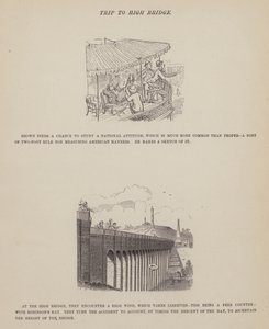 Stránka z The American Tour of pánů Brown, Jones a Robinson (rytina) od Richard Doyle