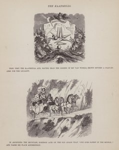Stránka z The American Tour of pánů Brown, Jones a Robinson (rytina) od Richard Doyle