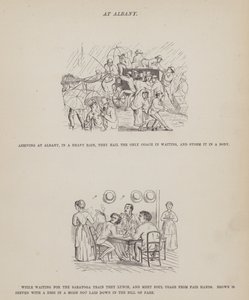 Stránka z The American Tour of pánů Brown, Jones a Robinson (rytina) od Richard Doyle