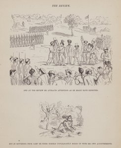 Stránka z The American Tour of pánů Brown, Jones a Robinson (rytina) od Richard Doyle