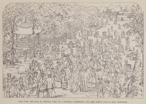 Stránka z The American Tour of pánů Brown, Jones a Robinson (rytina) od Richard Doyle