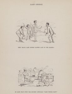Stránka z The American Tour of pánů Brown, Jones a Robinson (rytina) od Richard Doyle