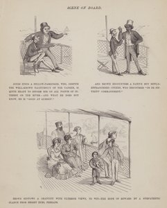 Stránka z The American Tour of pánů Brown, Jones a Robinson (rytina) od Richard Doyle