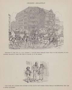 Stránka z The American Tour of pánů Brown, Jones a Robinson (rytina) od Richard Doyle