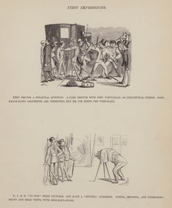 Stránka z The American Tour of pánů Brown, Jones a Robinson (rytina) od Richard Doyle