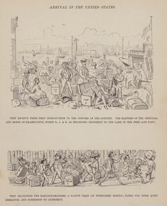 Stránka z The American Tour of pánů Brown, Jones a Robinson (rytina) od Richard Doyle