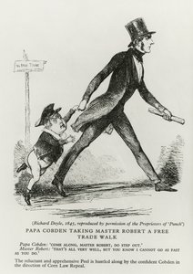 Papa Cobden vzal mistra Roberta na procházku volným obchodem, 1845 od Richard Doyle