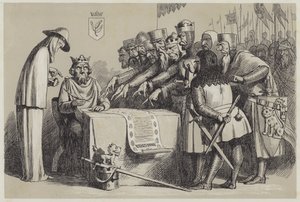 Podpis Magna Charta (akvatinta) od Richard Doyle