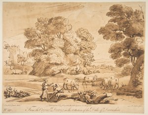 Krajina s pastýřem a pastýřkou, 1776. od Richard Earlom