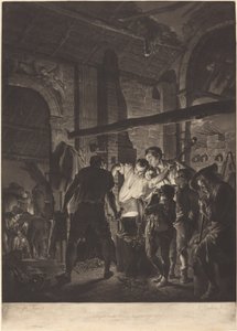 Kovárna od Richard Earlom after Joseph Wright