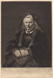 Rembrandtova manželka od Richard Earlom after Rembrandt van Rijn