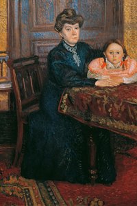Žena s dítětem Mathilde Schönberg s dcerou Gertrud, 1906.
