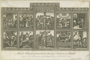 Lichfield - Ancient Altar-Piece: rytina, nd [c 1785] (tisk)