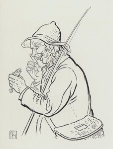 The Fisher And The Little Fish (rytina)