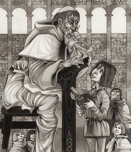 Mnišská škola (kvaš na papíře) od Richard Hook